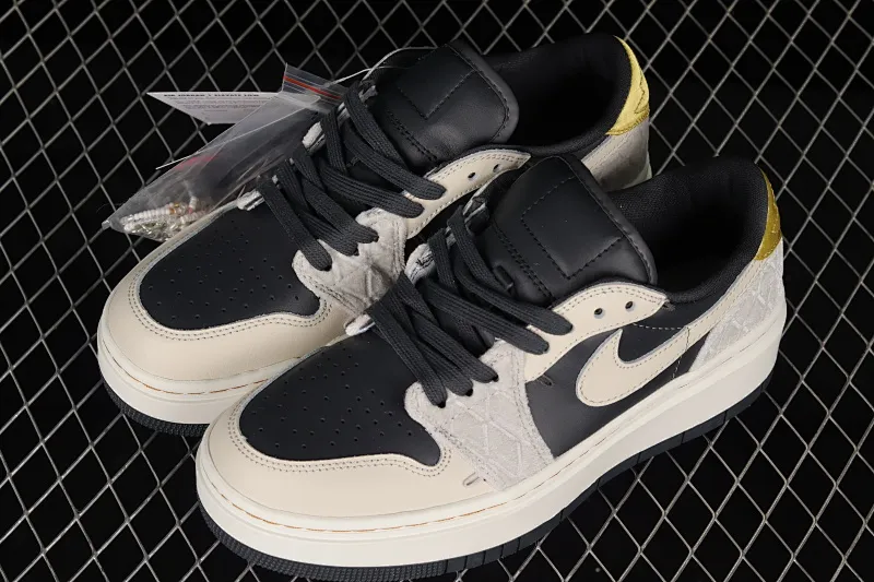 All categories Air Jordan Jordan series basketball shoes Air Jordan 1 Low Air Jordan 1 Elevate Low SE "Wolf Grey" Little AJ thick-soled retro basketball shoes DV1494-001